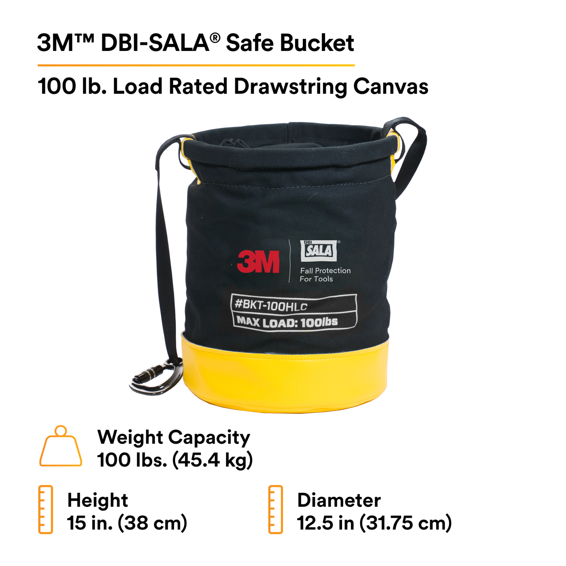 3M Spill Control Safe Bucket with Drawstring Closure - 100 lb Capacity ...