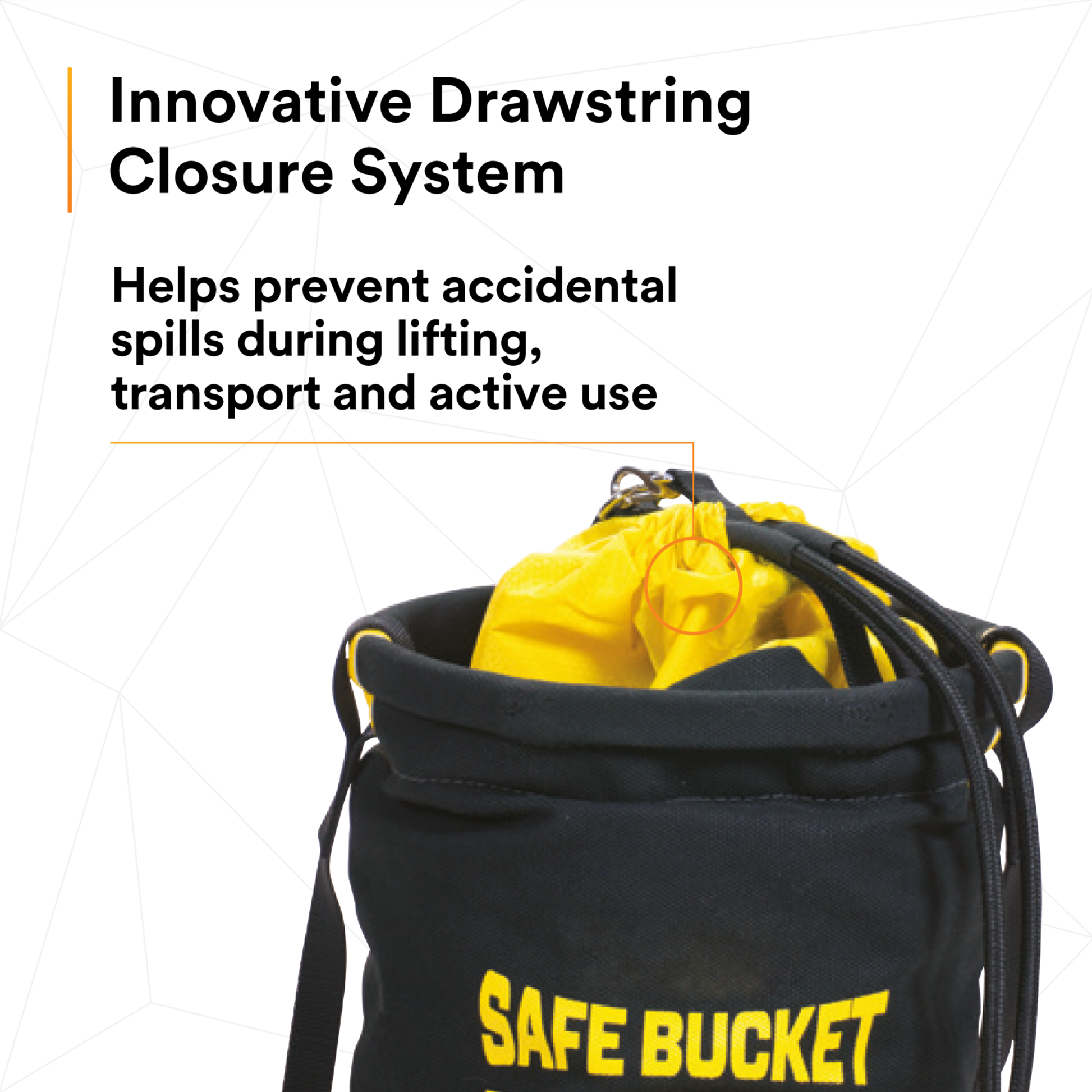 3M Spill Control Safe Bucket with Drawstring Closure - 100 lb Capacity ...