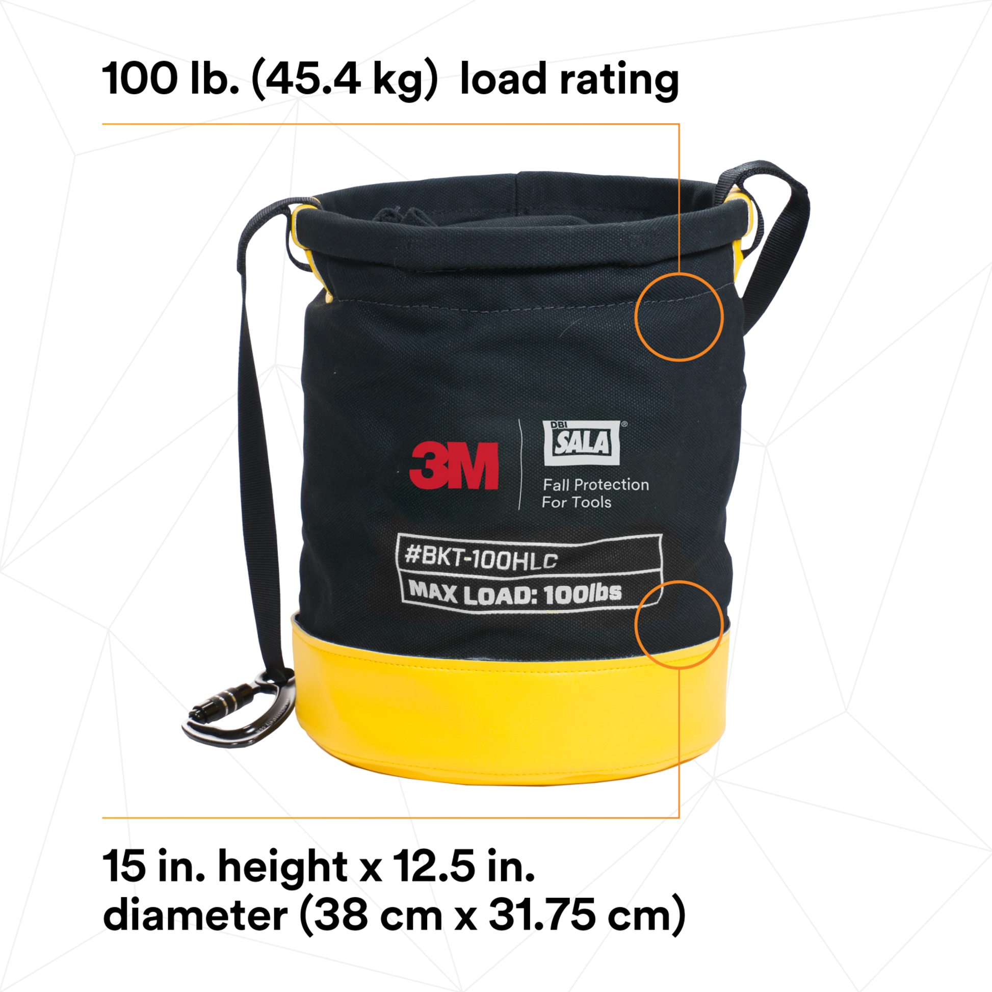 3M Spill Control Safe Bucket with Drawstring Closure - 100 lb Capacity ...