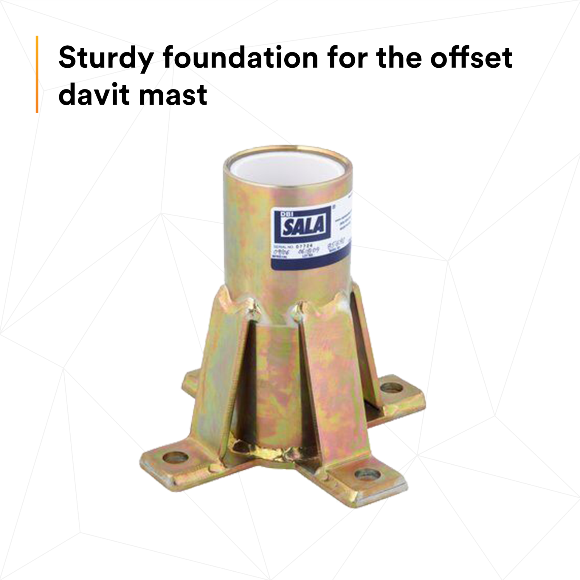 3M DBI-SALA Confined Space Floor Mount Sleeve Davit Base - 8516190 ...