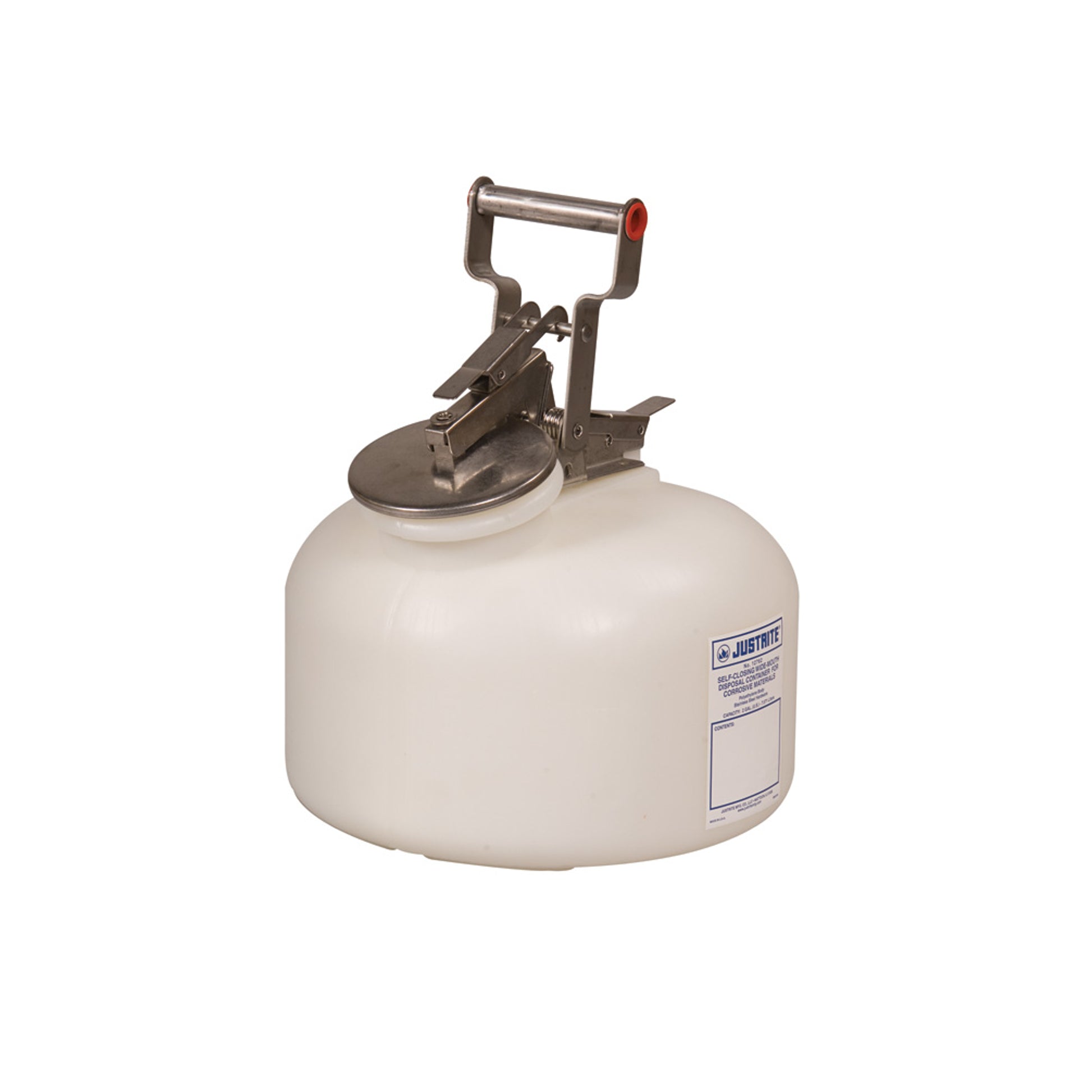 Justrite Safety Container For Corrosives/Acids - Wide-Mouth - S/S Hard ...