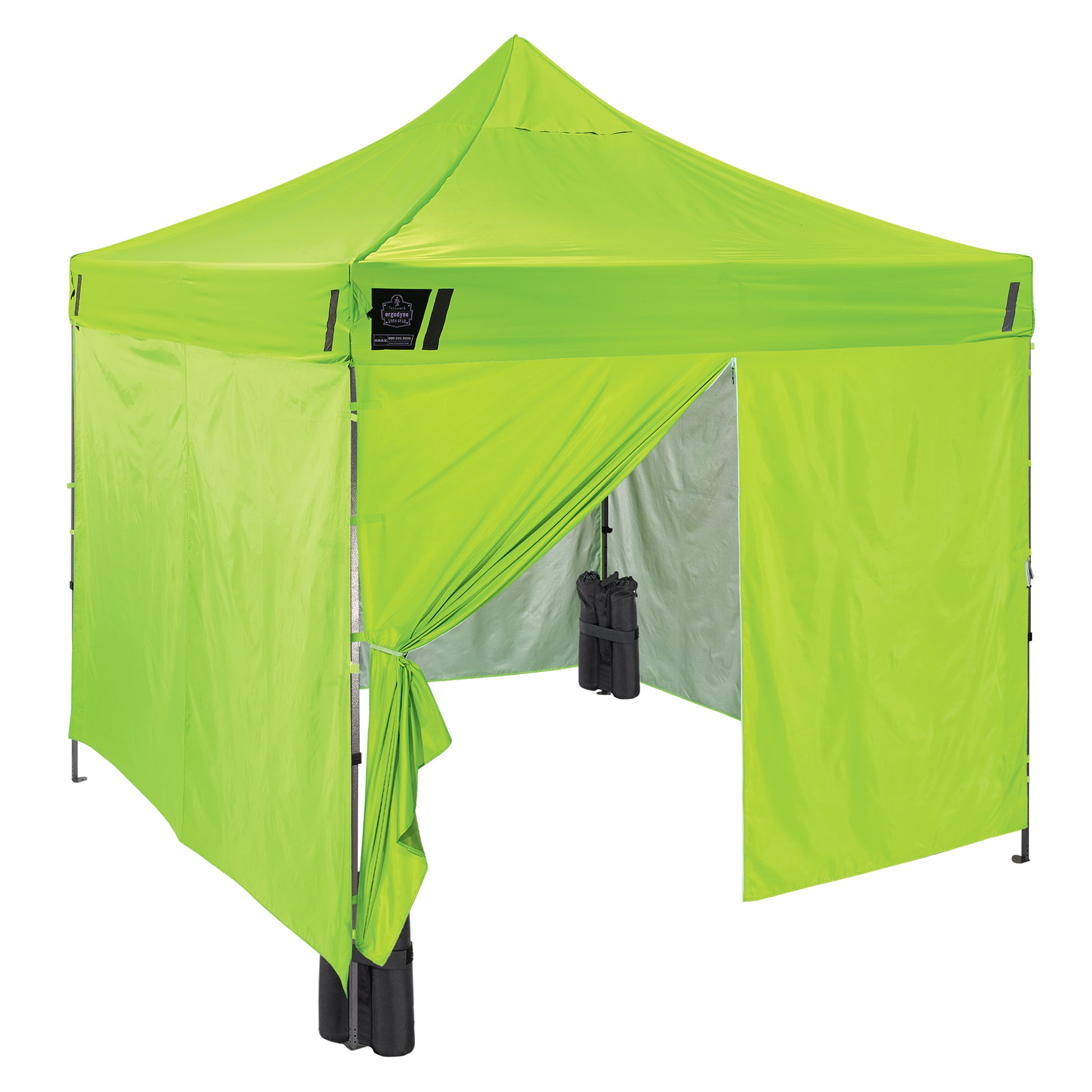 Ergodyne SHAX 6053 Enclosed Pop-Up Tent Kit - Includes 1 Tent and 4 Si ...