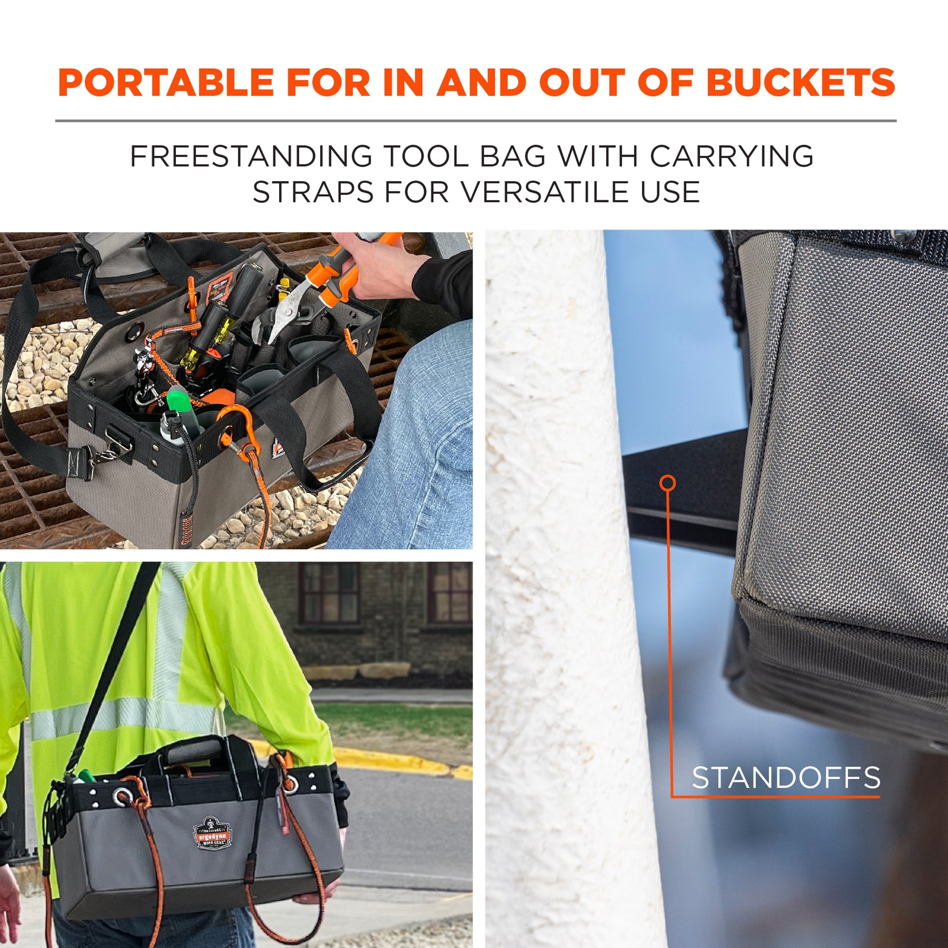 Ergodyne Arsenal 5846 Bucket Truck Tool Bag with Locking Aerial Bucket ...