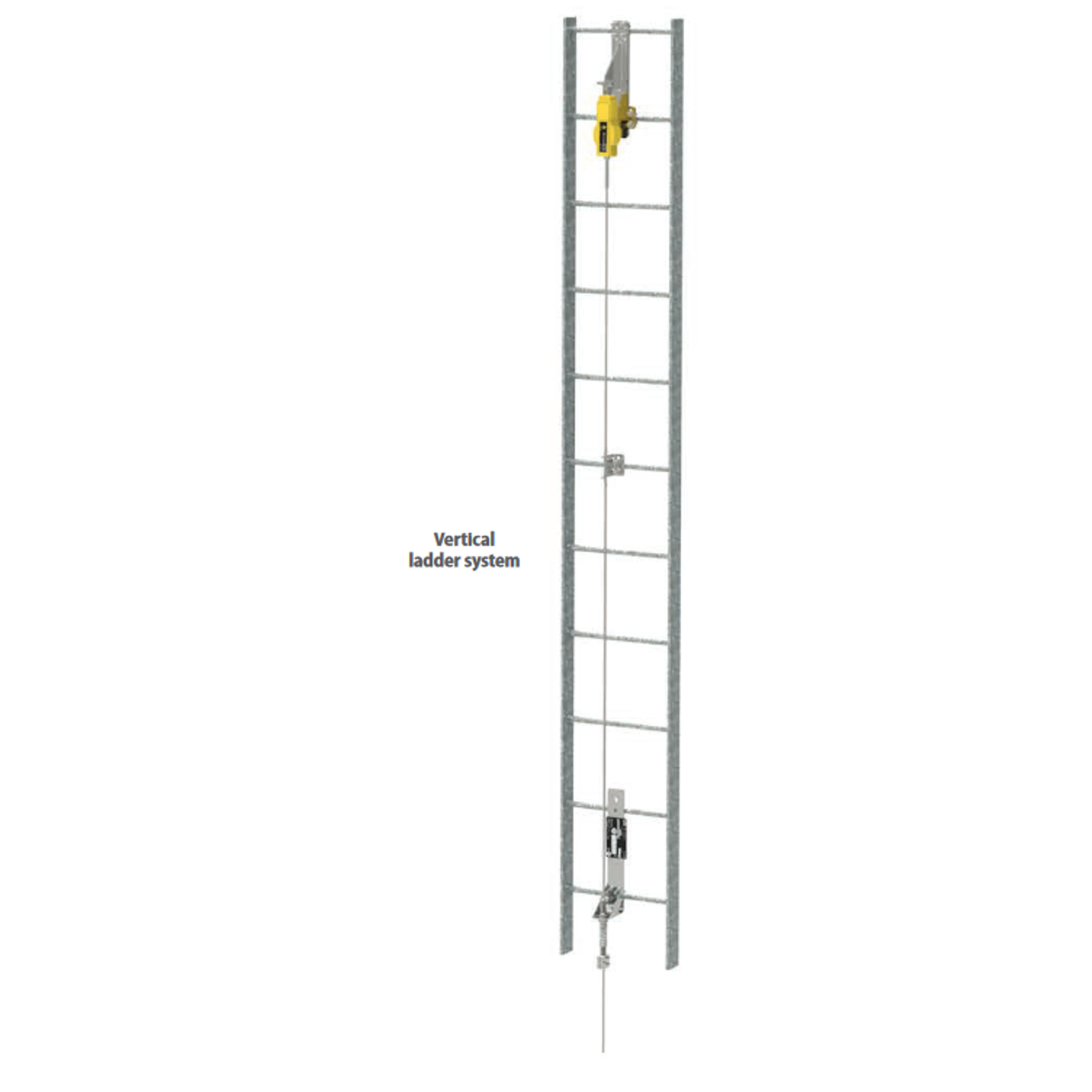 MSA Latchways Standard Vertical Ladder System Lifeline Kits (20FT-90FT ...