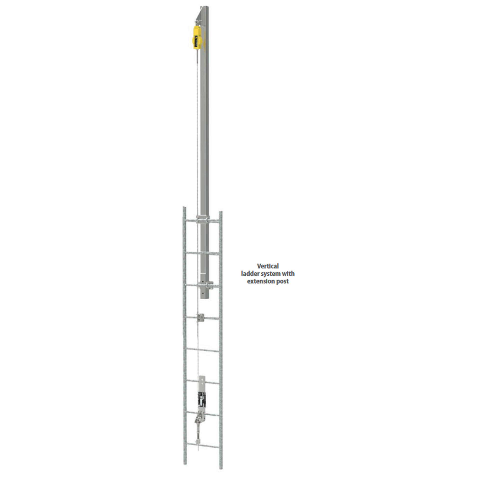 MSA Latchways Extension Post Vertical Ladder System Lifeline Kits ...