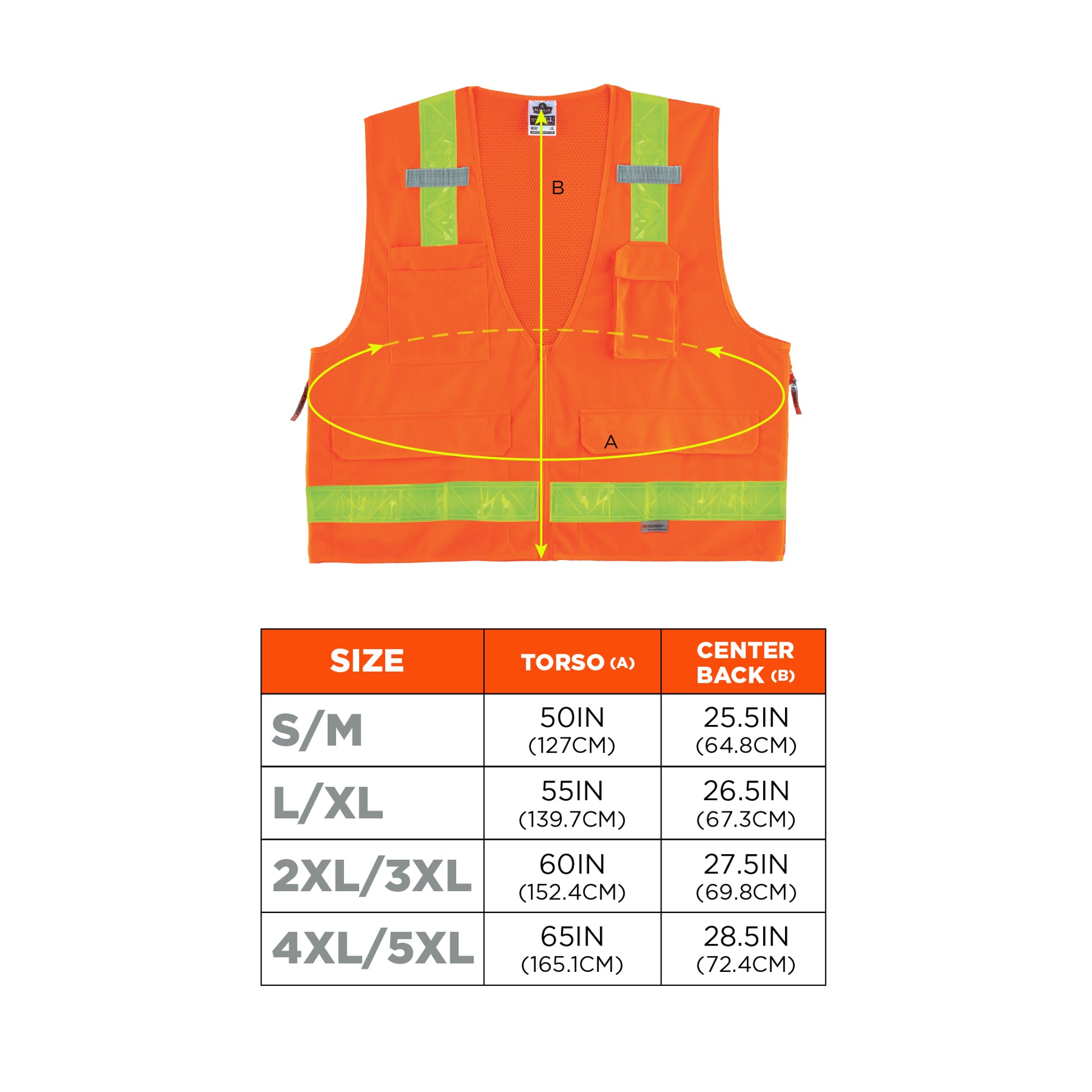 Ergodyne GloWear 8250ZHG Surveyors Vest with Combined Performance Tape ...