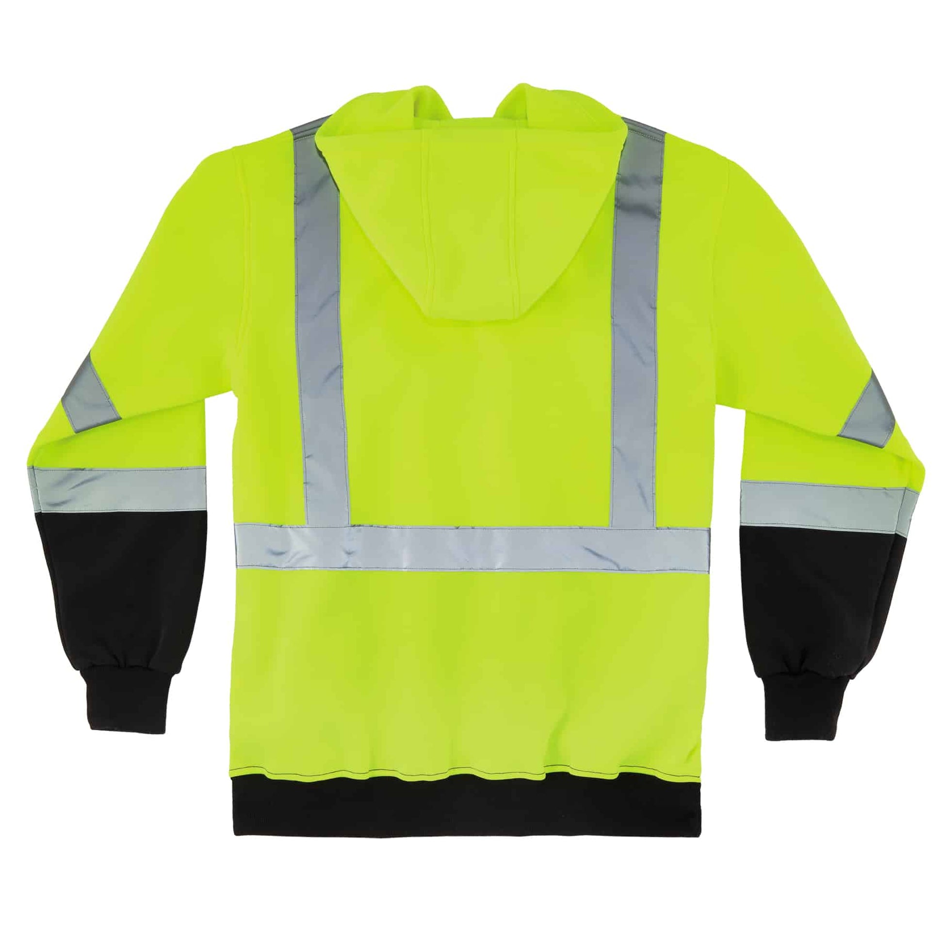 Ergodyne GloWear 8373 Hi-Vis Hooded Sweatshirt - Type R, Class 3, Blac ...