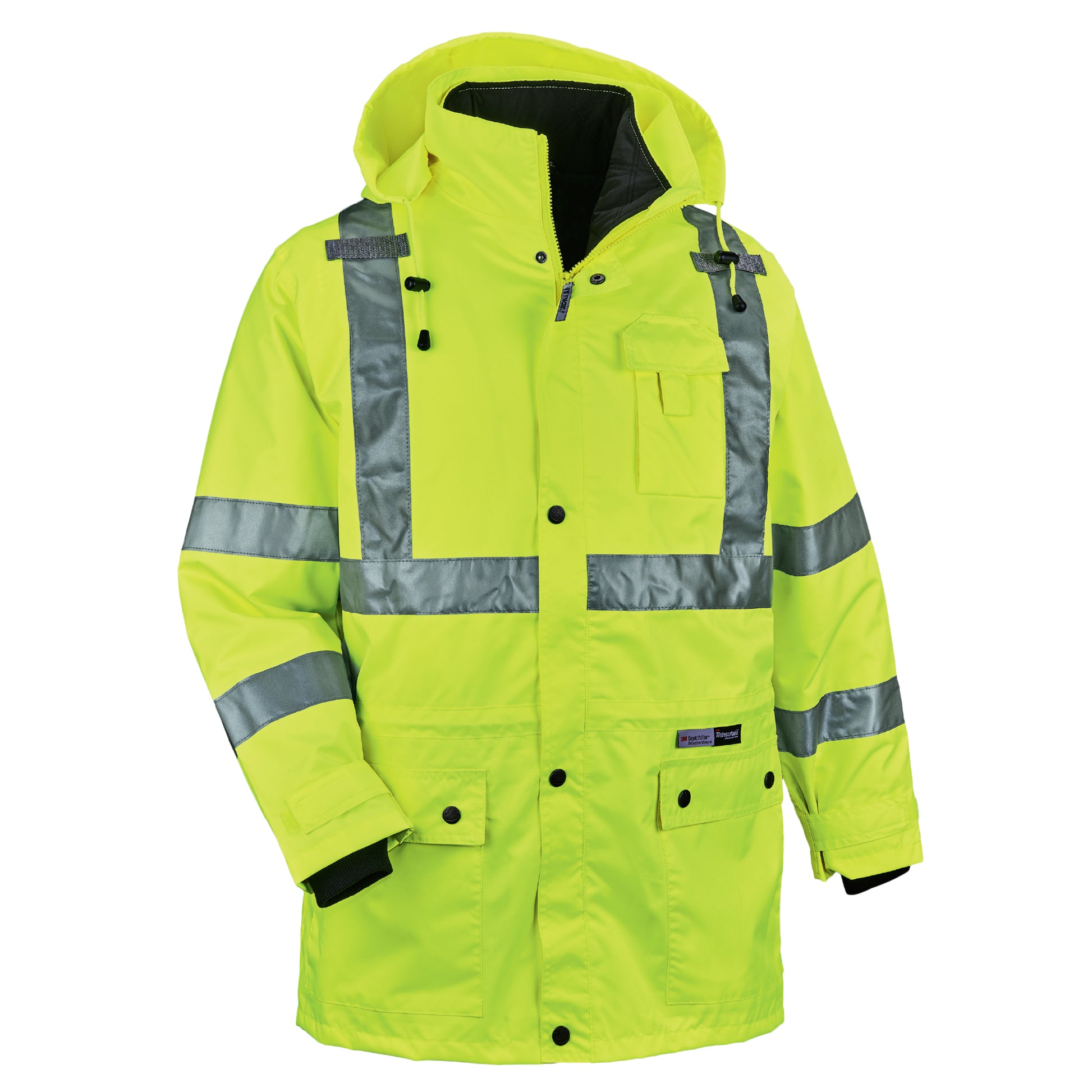 Ergodyne GloWear 8385 4-in-1 Hi-Vis Winter Jacket Parka - Type R, Clas ...