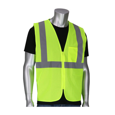 PIP ANSI Type R Class 2 Two Pocket Value Zipper Mesh Vest - 302-V200 ...