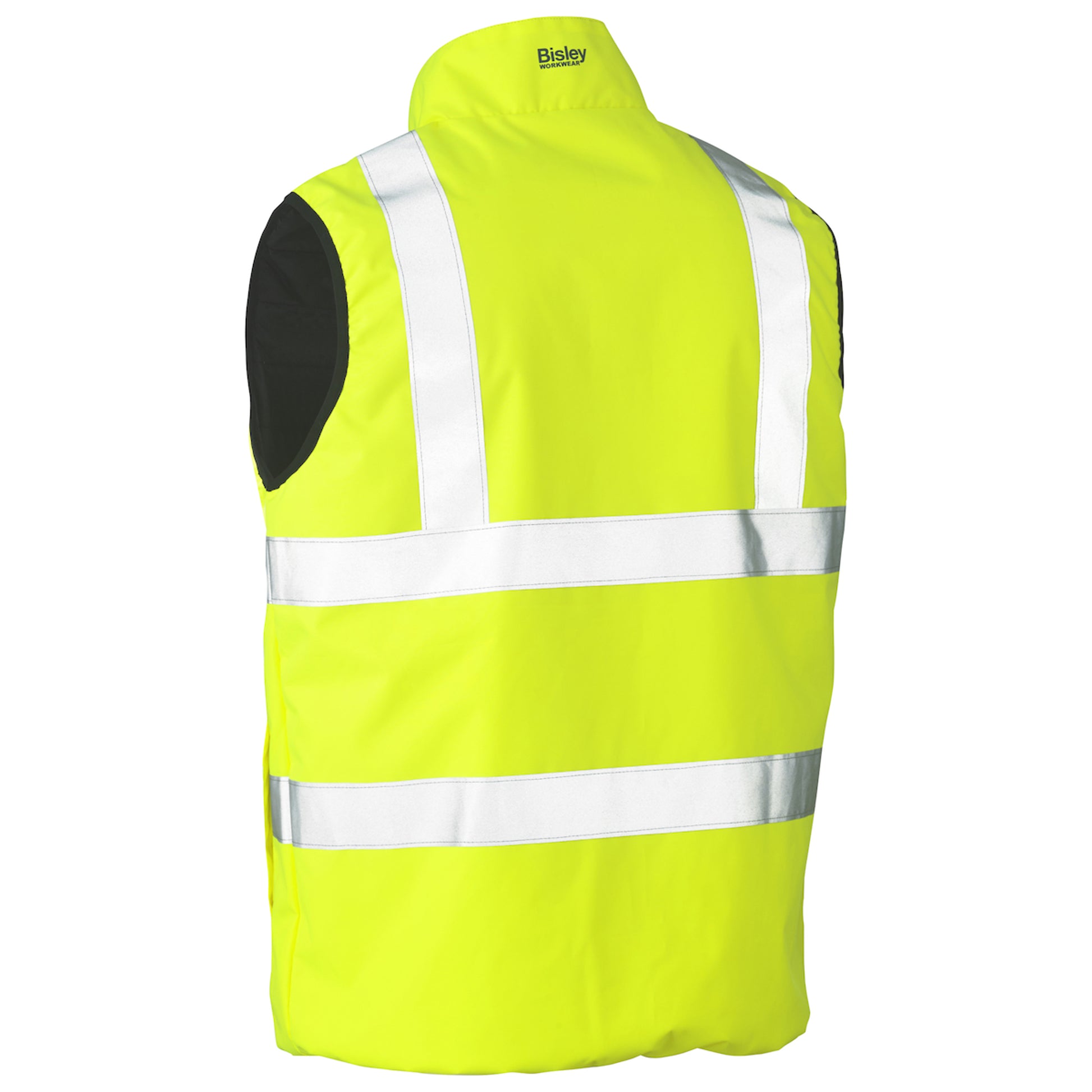 Bisley Hi-Vis Cold Gear ANSI Type R Class 2 Reversible Puffer Vest - Y ...