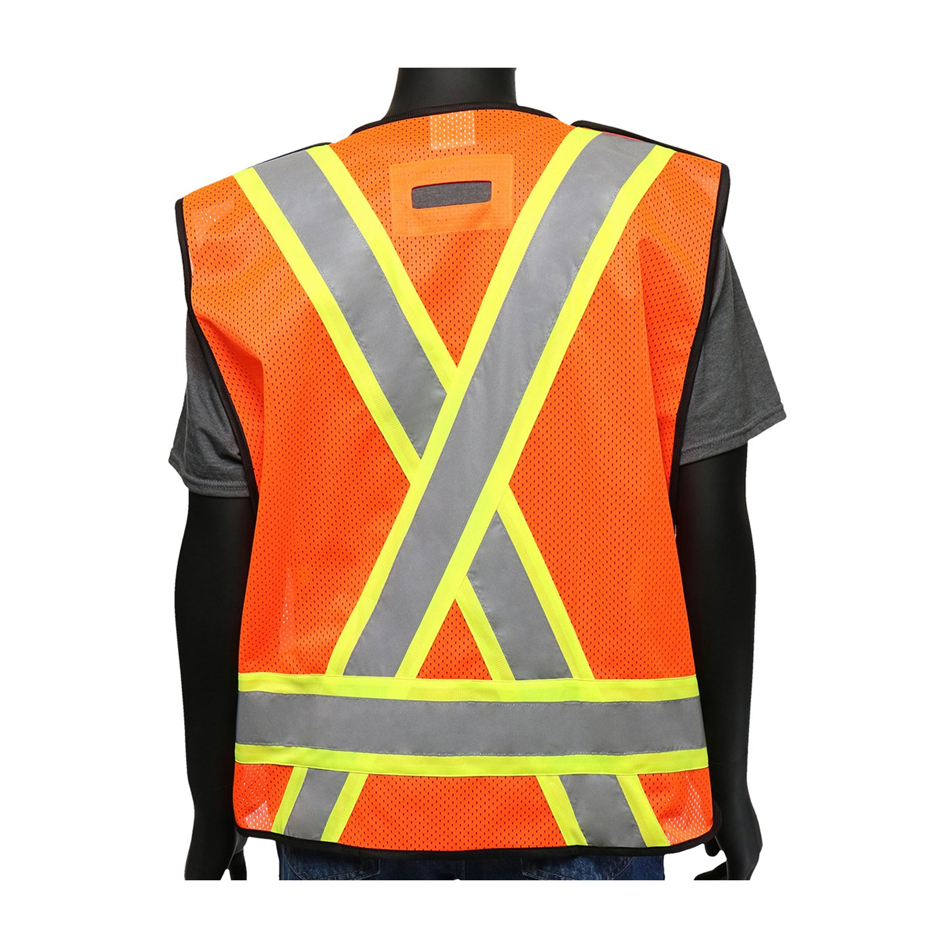 Viz-Up ANSI Type R Class 2 Two-Tone X-Back Breakaway Mesh Vest - Hi-Vi ...