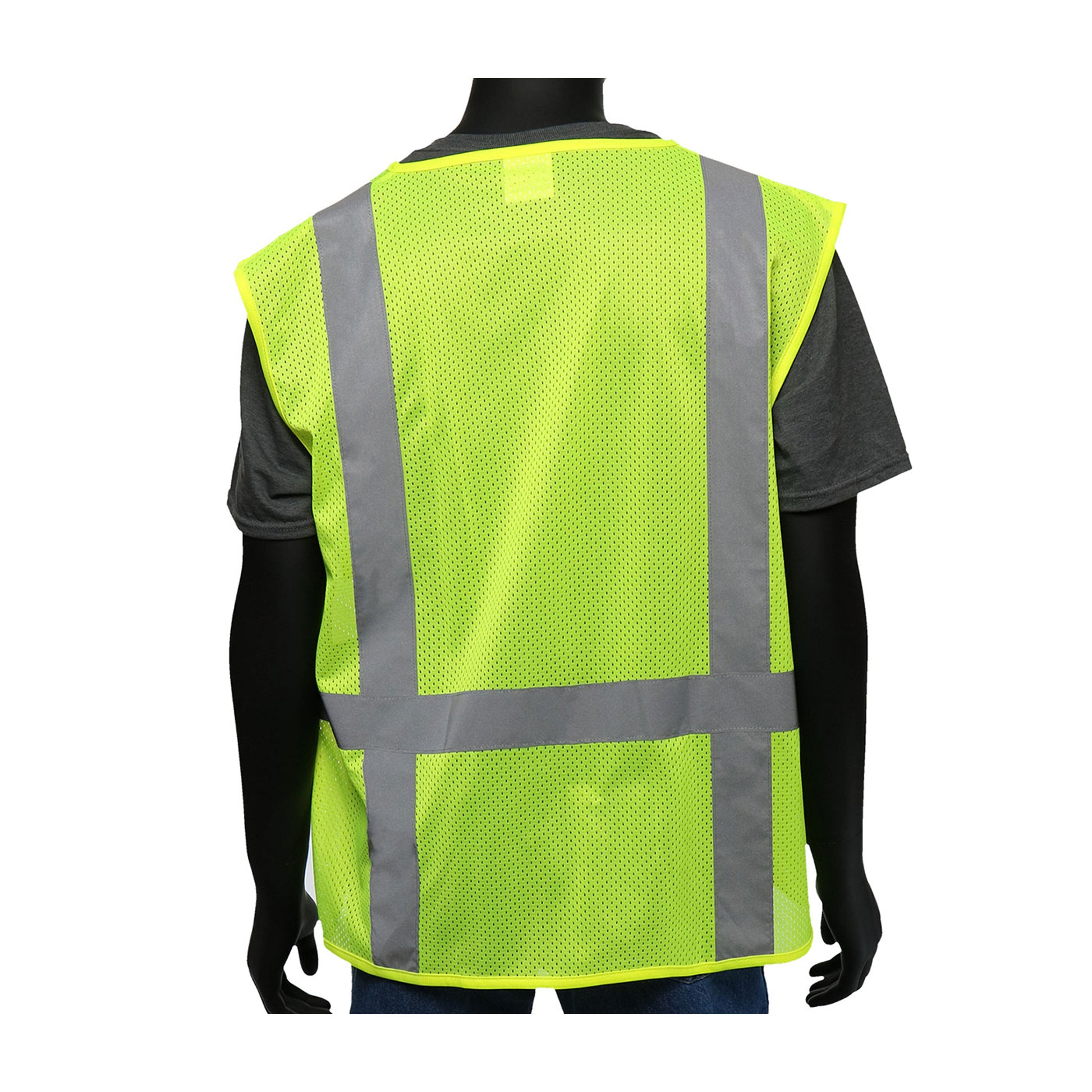 Viz-Up ANSI Type R Class 2 FR Treated Three Pocket Mesh Vest - Hi-Vis ...