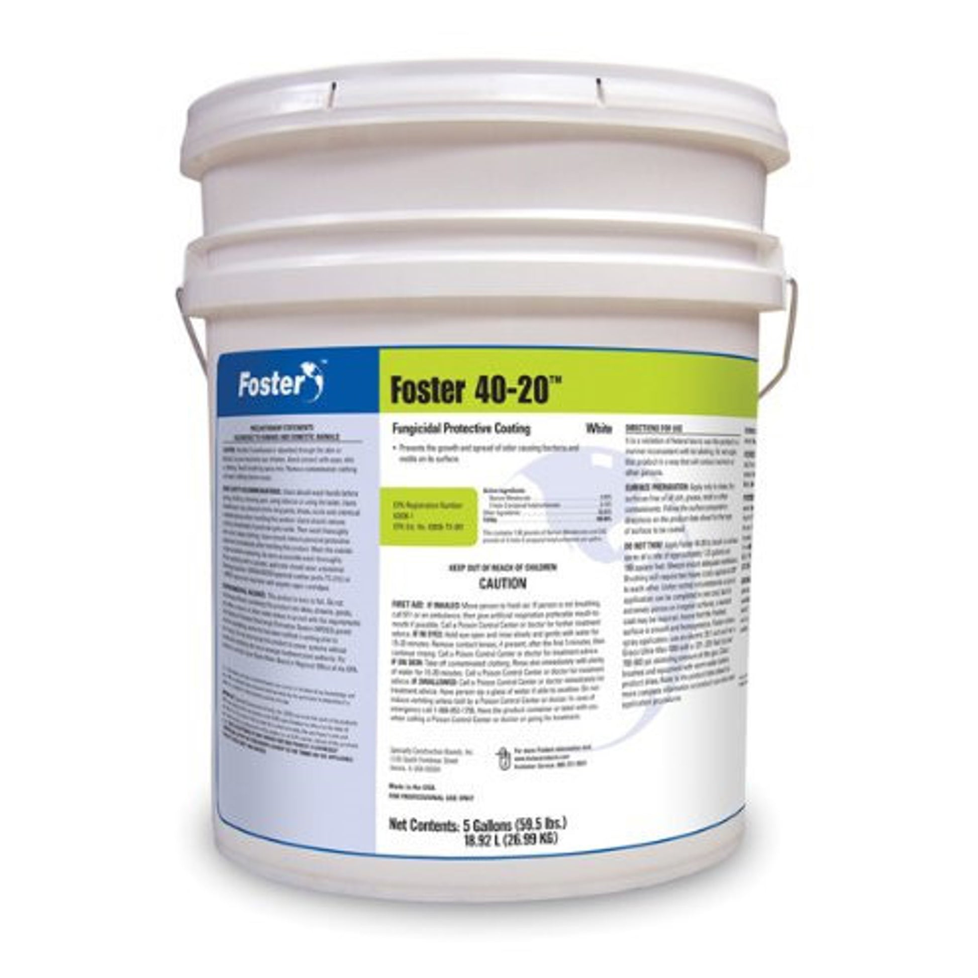 Foster 40-20 Fungicidal Coating - White - 5 Gallon – Jendco Safety Supply
