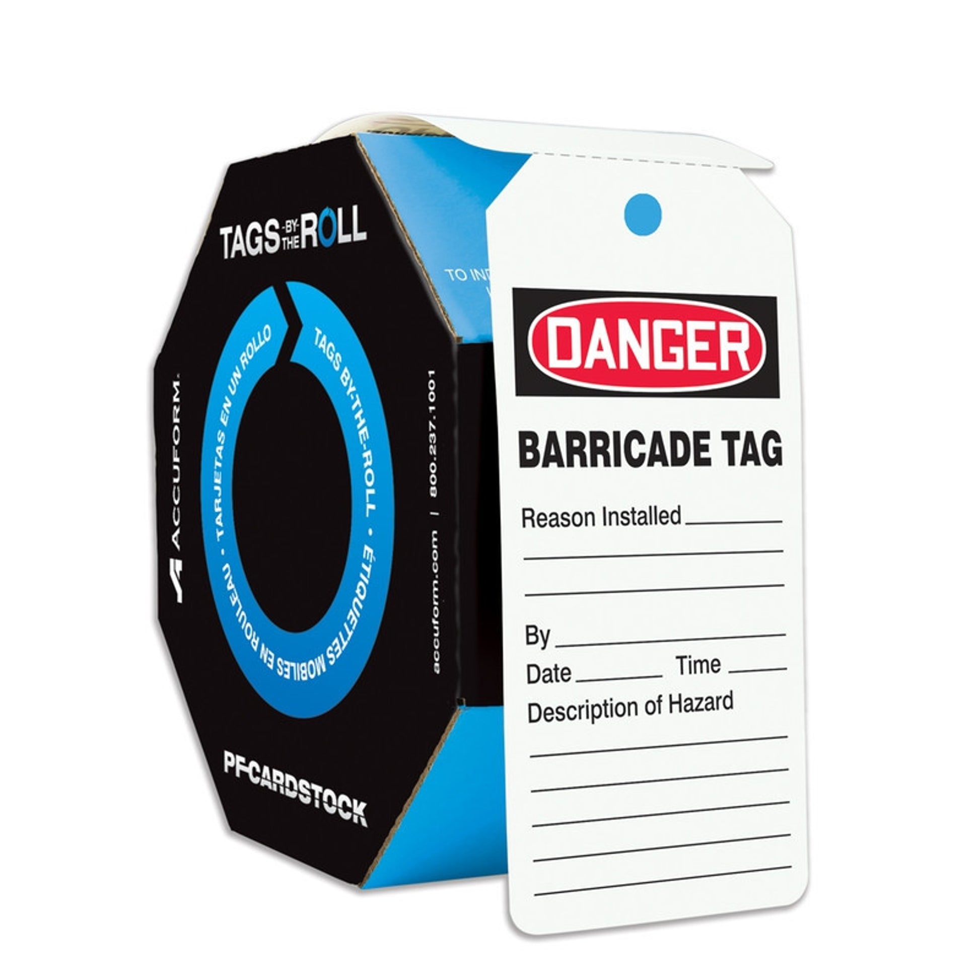 OSHA Danger Safety Tags: Tags By-The-Roll- Barricade Tag PF-Cardstock ...