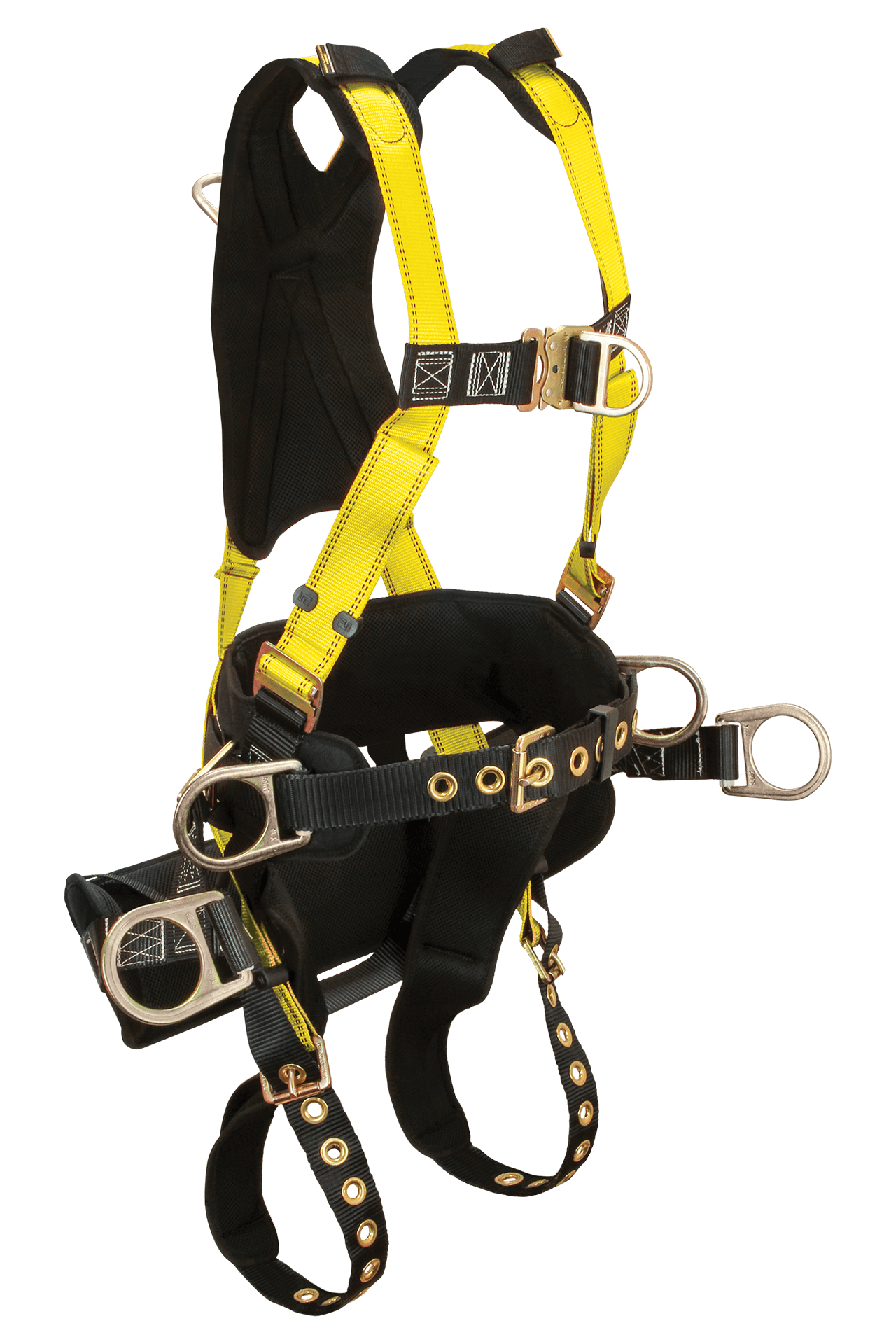 Fall Protection Hand Fold FallTech Journeyman 6D Tower Climber Harness Removable Suspension and ...