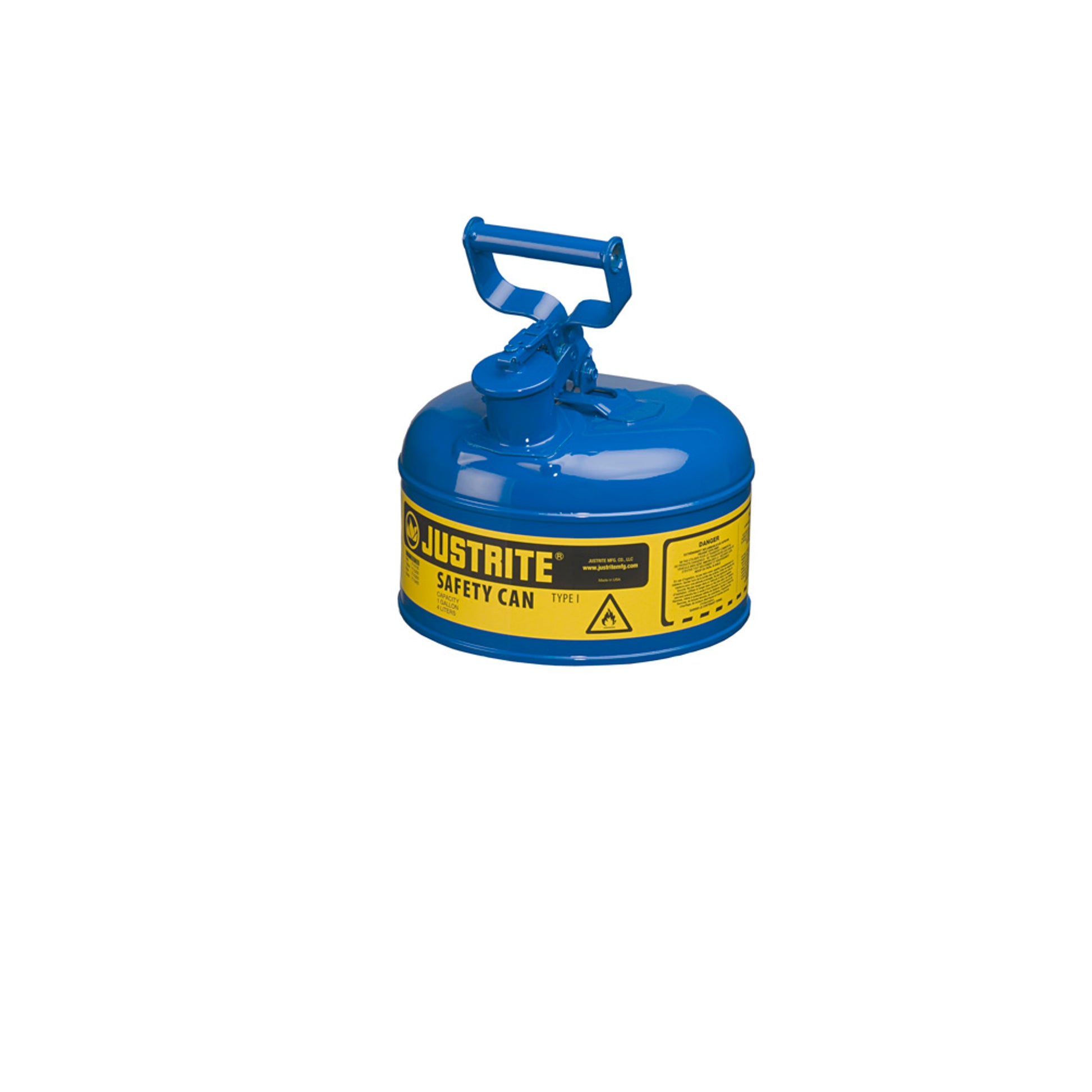 Justrite Type I Steel Safety Can For Flammables - 1 Gallon - S/S Flame ...