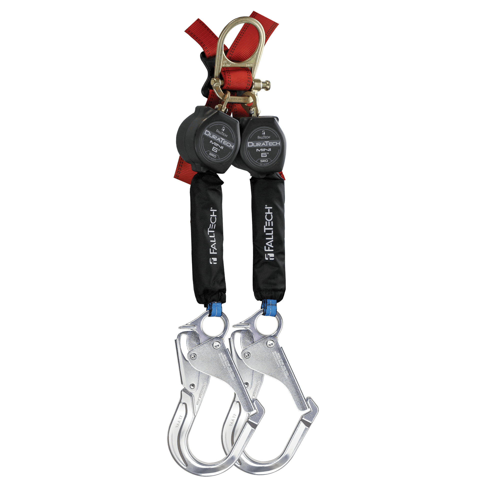 FallTech 6' Mini Twin-Leg Personal SRL with Aluminum Rebar Hooks Inclu ...
