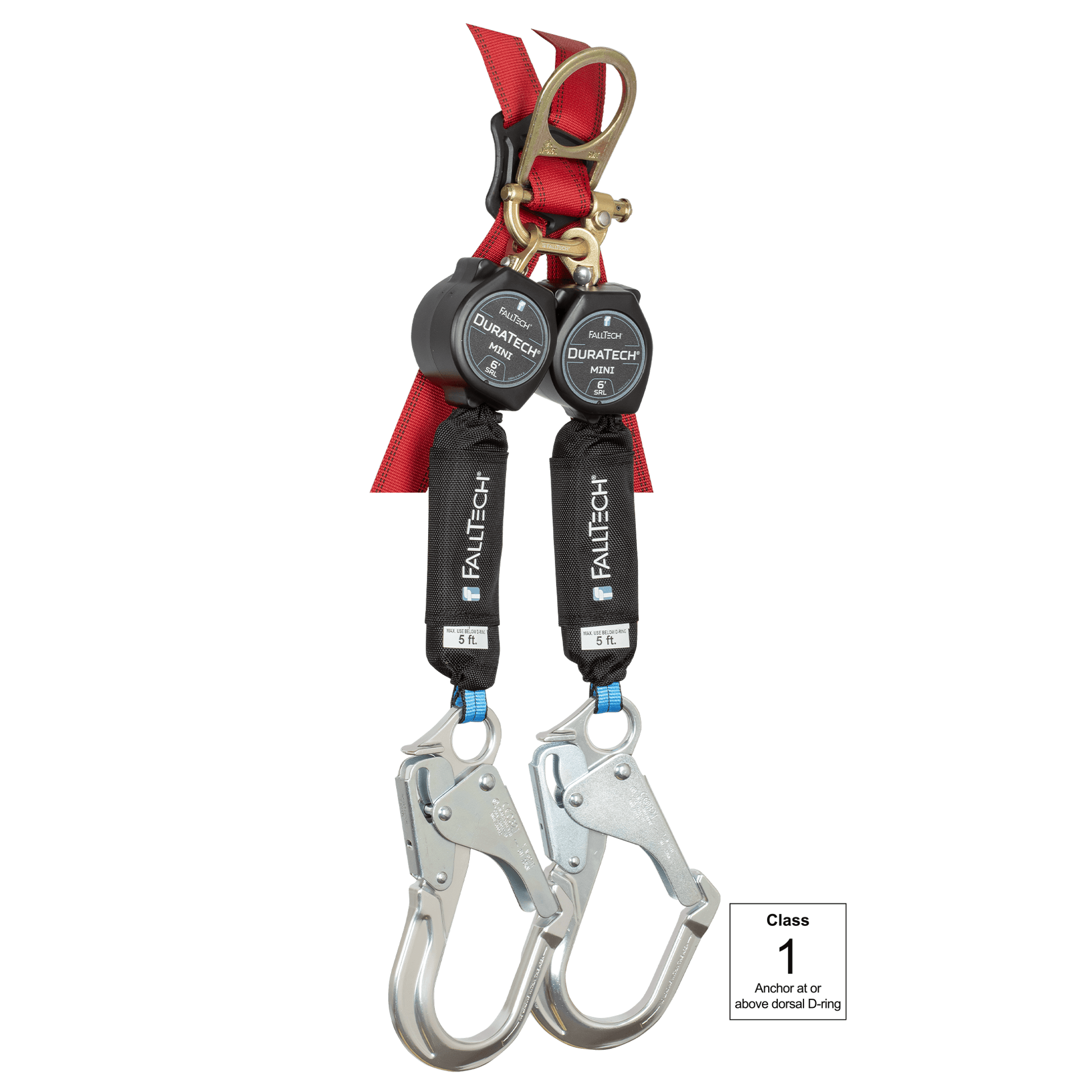 Falltech Sala FallTech 6' Mini Twin-Leg Personal SRL with Aluminum Rebar Hooks Inclu ...