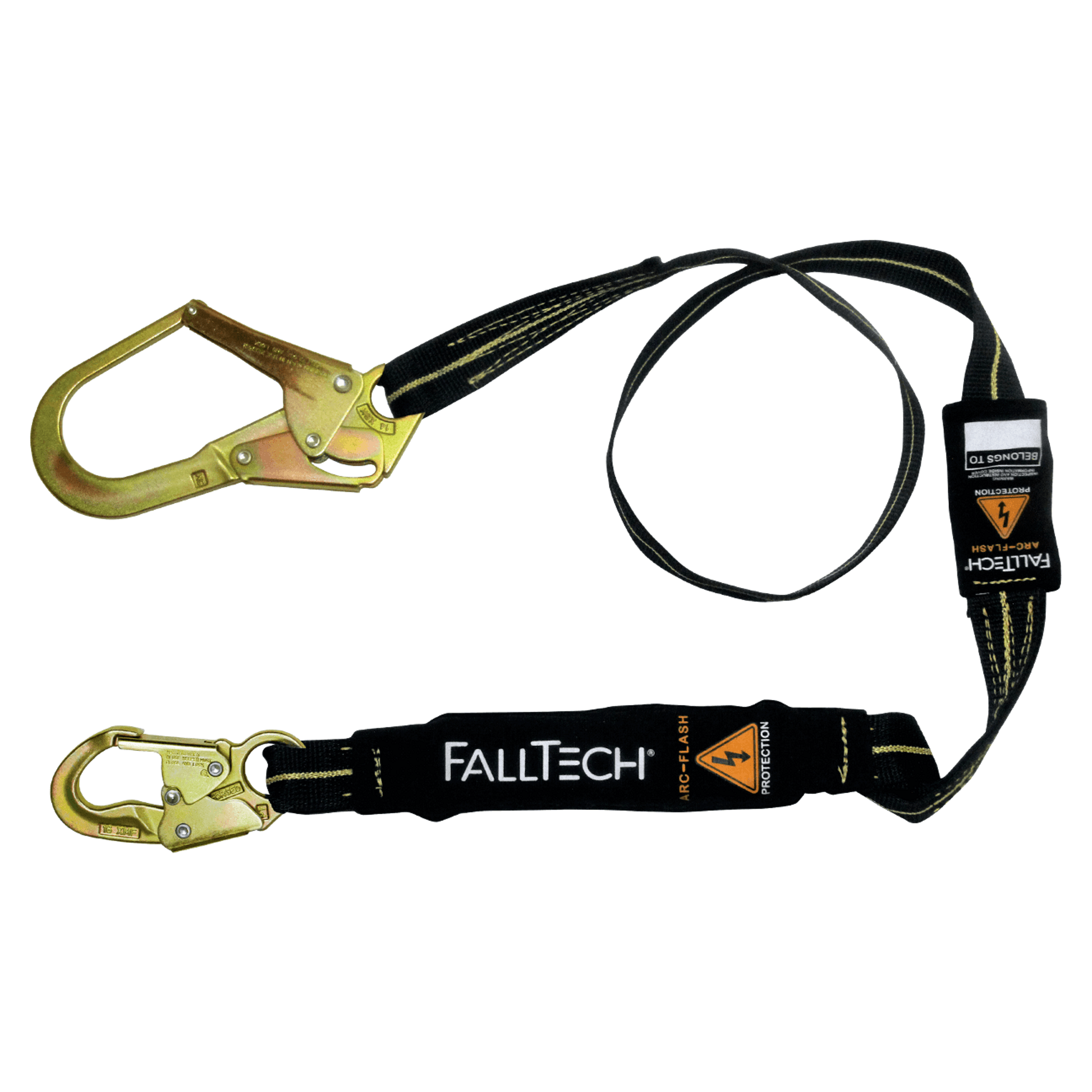 FallTech 6' Arc Flash Energy Absorbing Lanyard Single-leg with Steel C ...