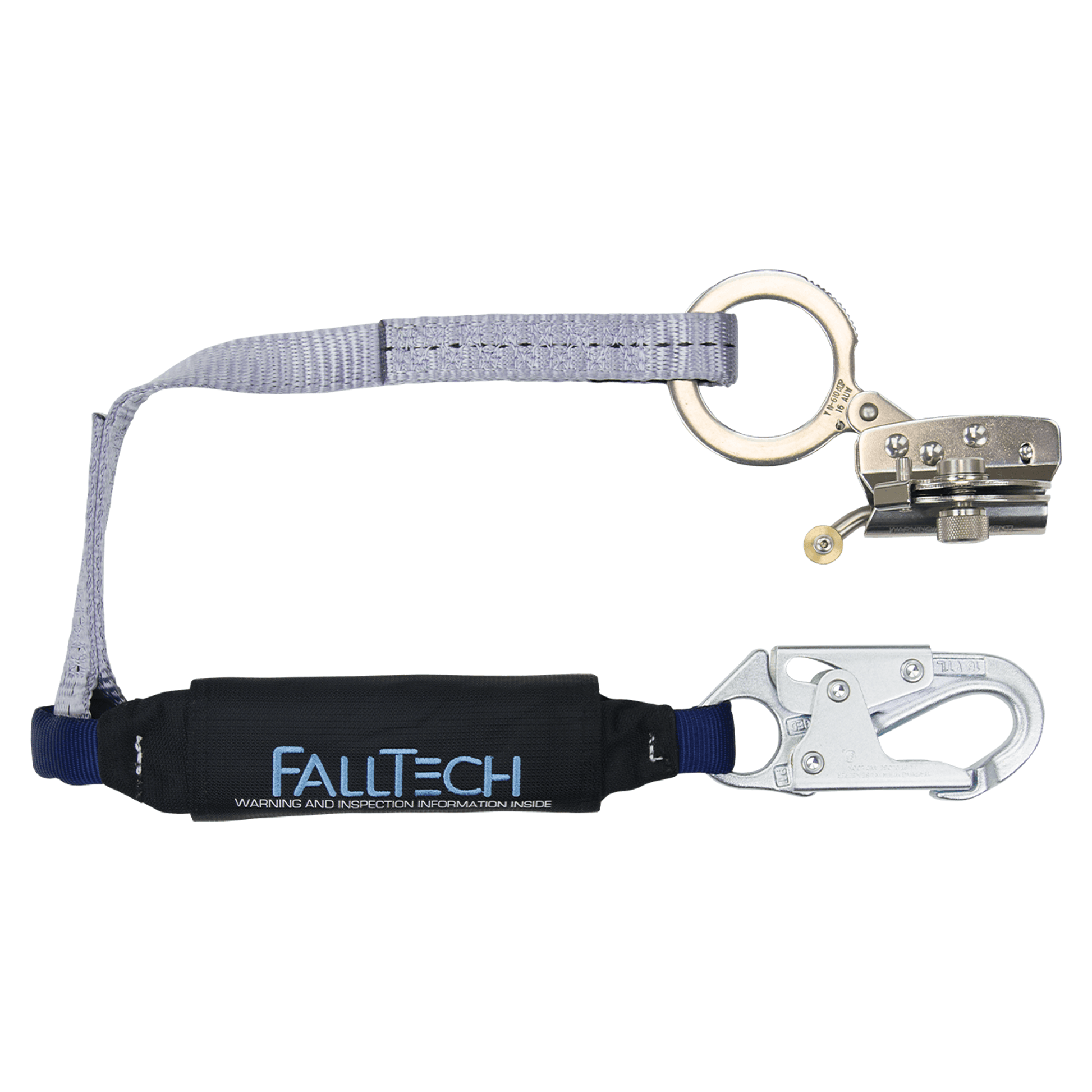 FallTech Hinged Trailing Stainless Steel Rope Adjuster with 3' ViewPac ...