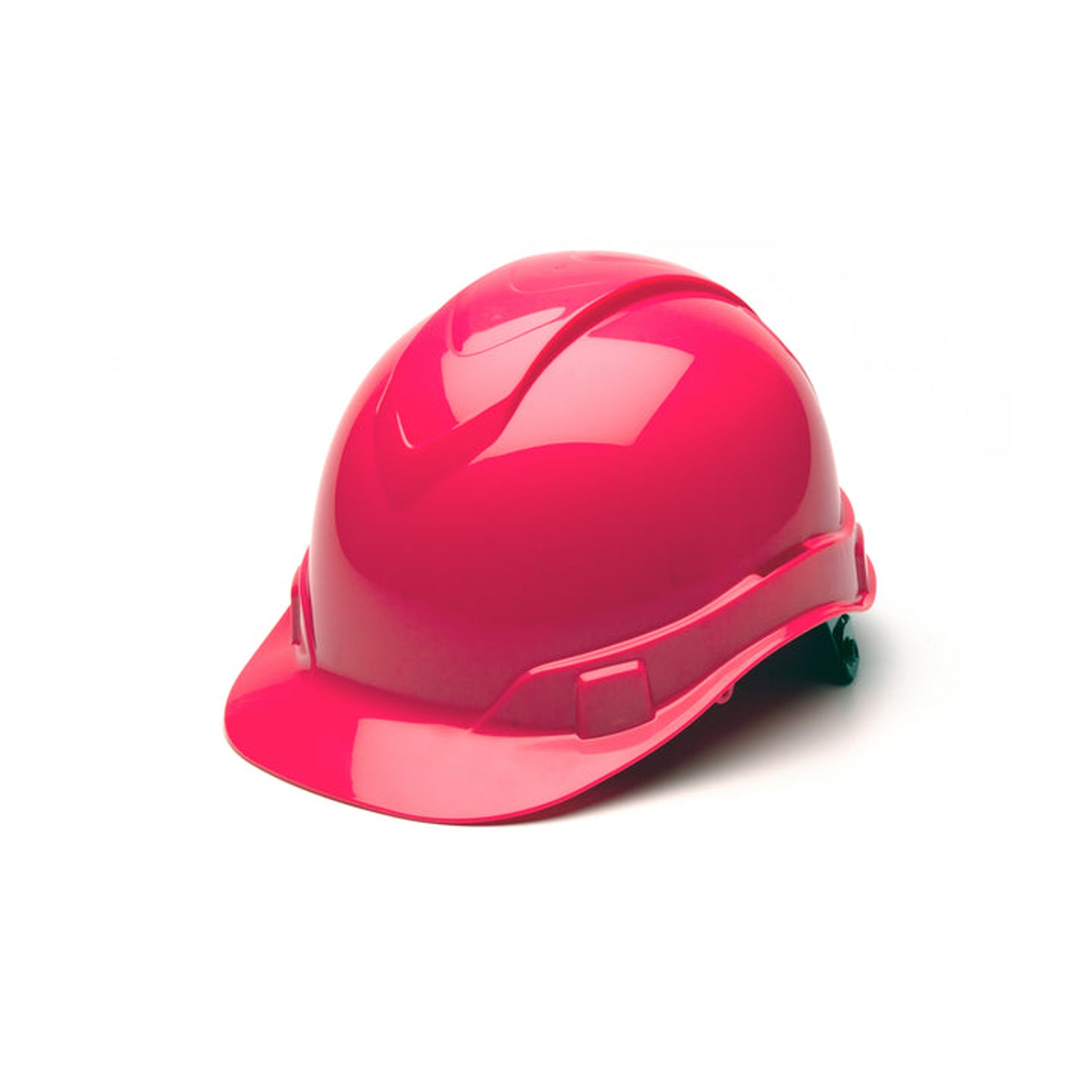 Pyramex Ridgeline Cap Style Hard Hat Hi-Viz Pink 4 Pt Ratchet Suspensi ...