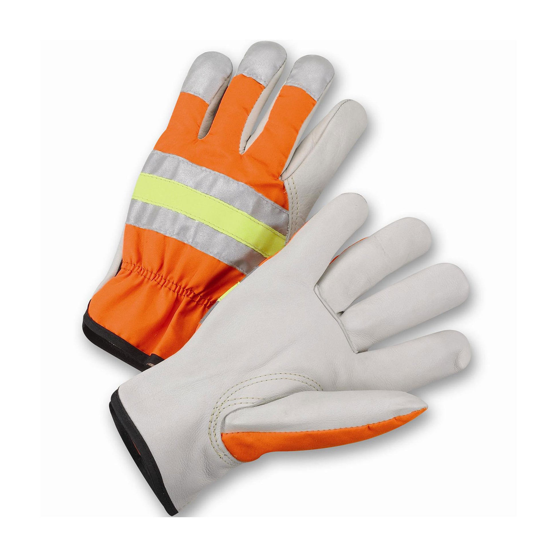 PIP Premium Grade Top Grain Cowhide Leather Drivers Glove w/Fabric Bac ...