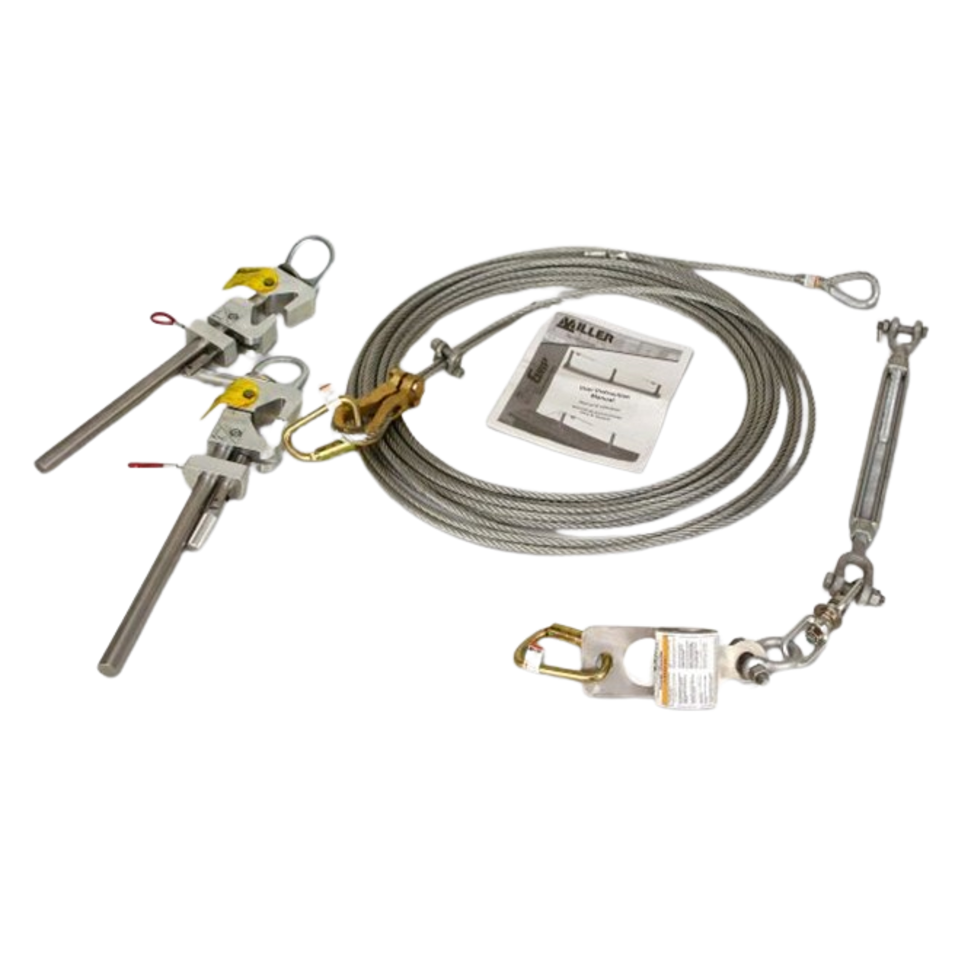 Miller SkyGrip Galvanized Wire Rope Lineline Kit for I-Beams [30FT & 6 ...