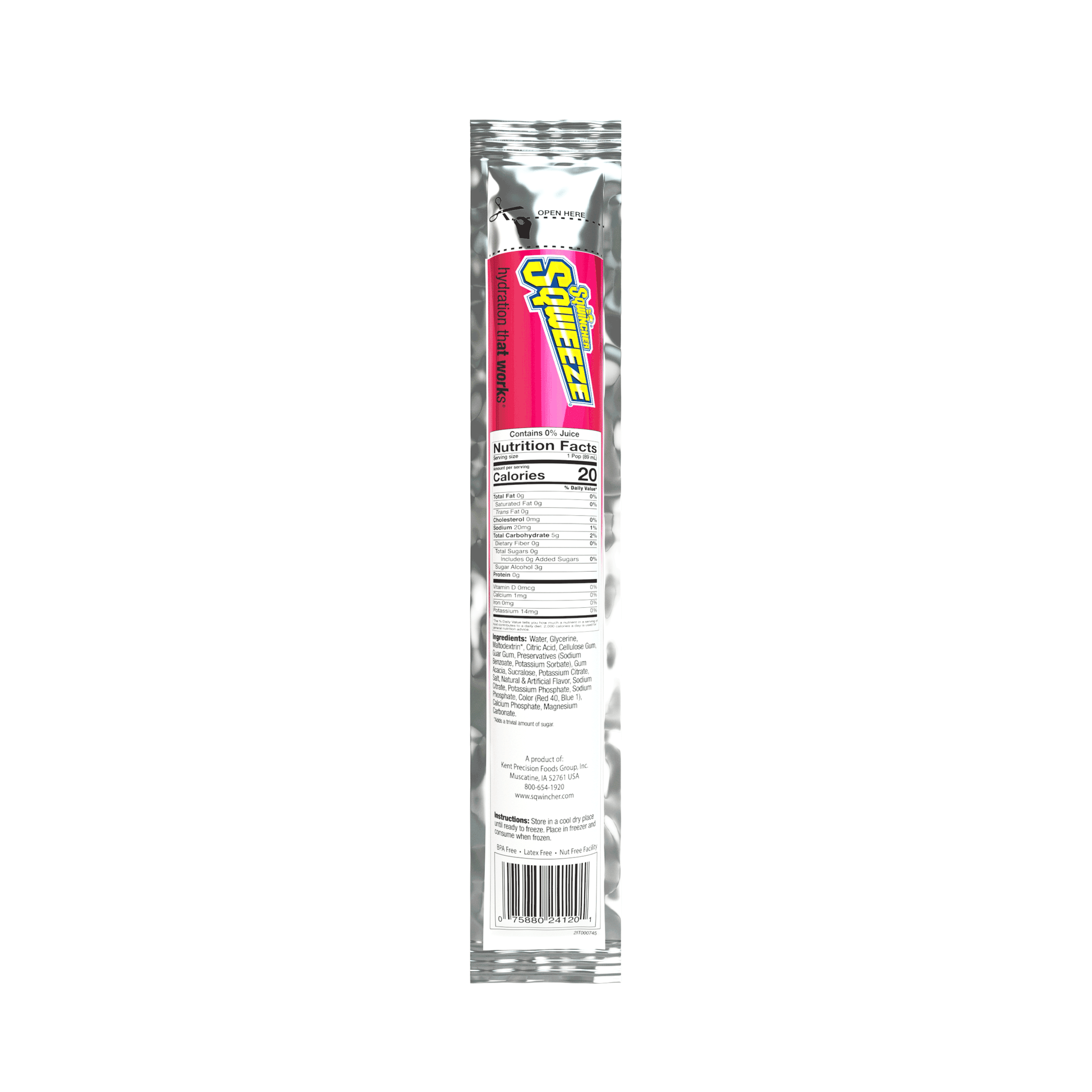 Sqwincher Sqweeze ZERO Pops - 3 oz Sugar Free Hydrating Freezer Pops ...