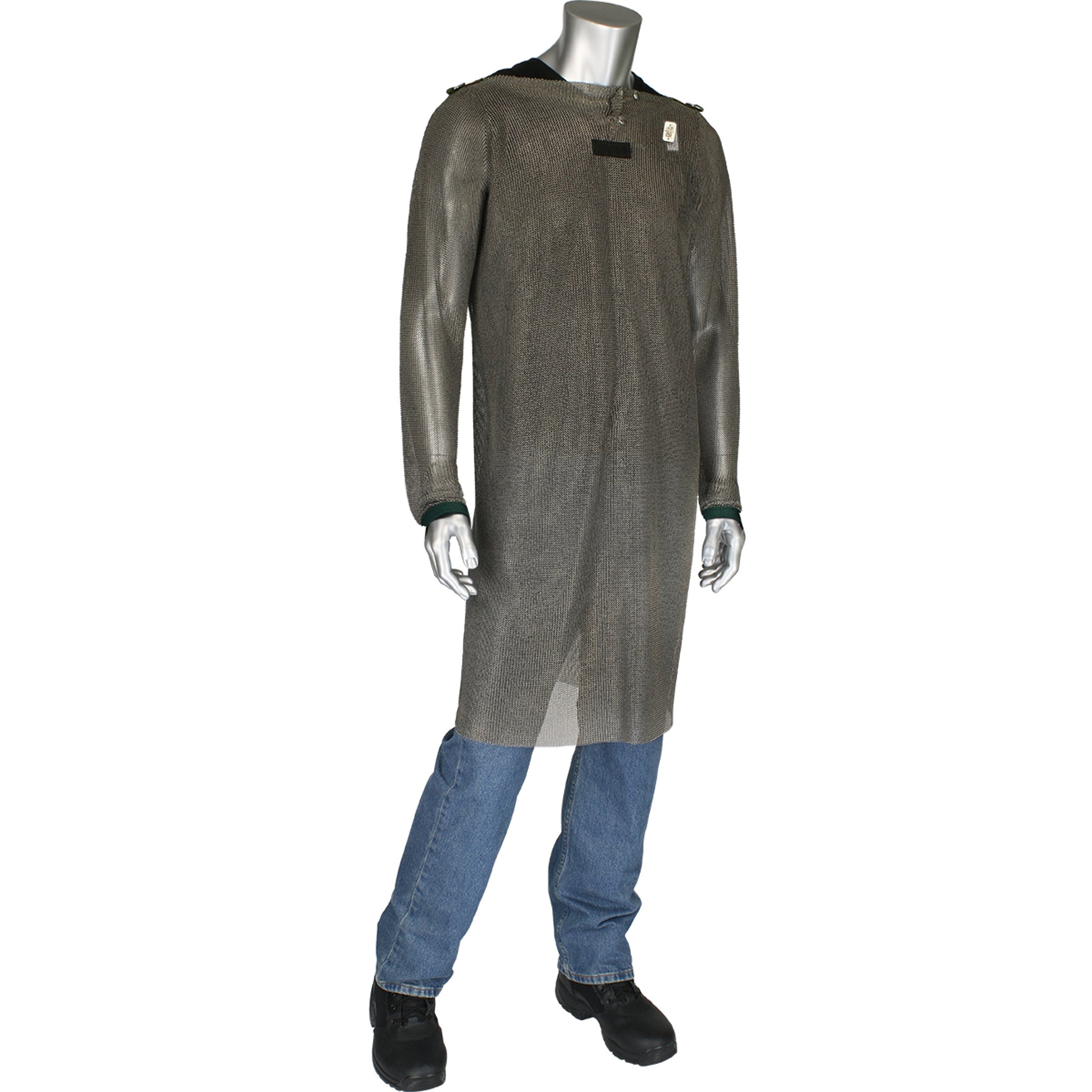 US Mesh Metal Clothing Stainless Steel Full Body Tunic w/Sleeves - Sil ...