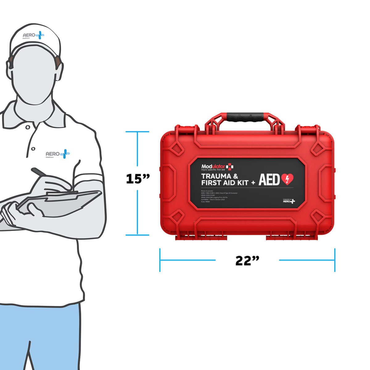AERO Modulator Trauma Kit with Heartsine 350P & Bleed Control - XL