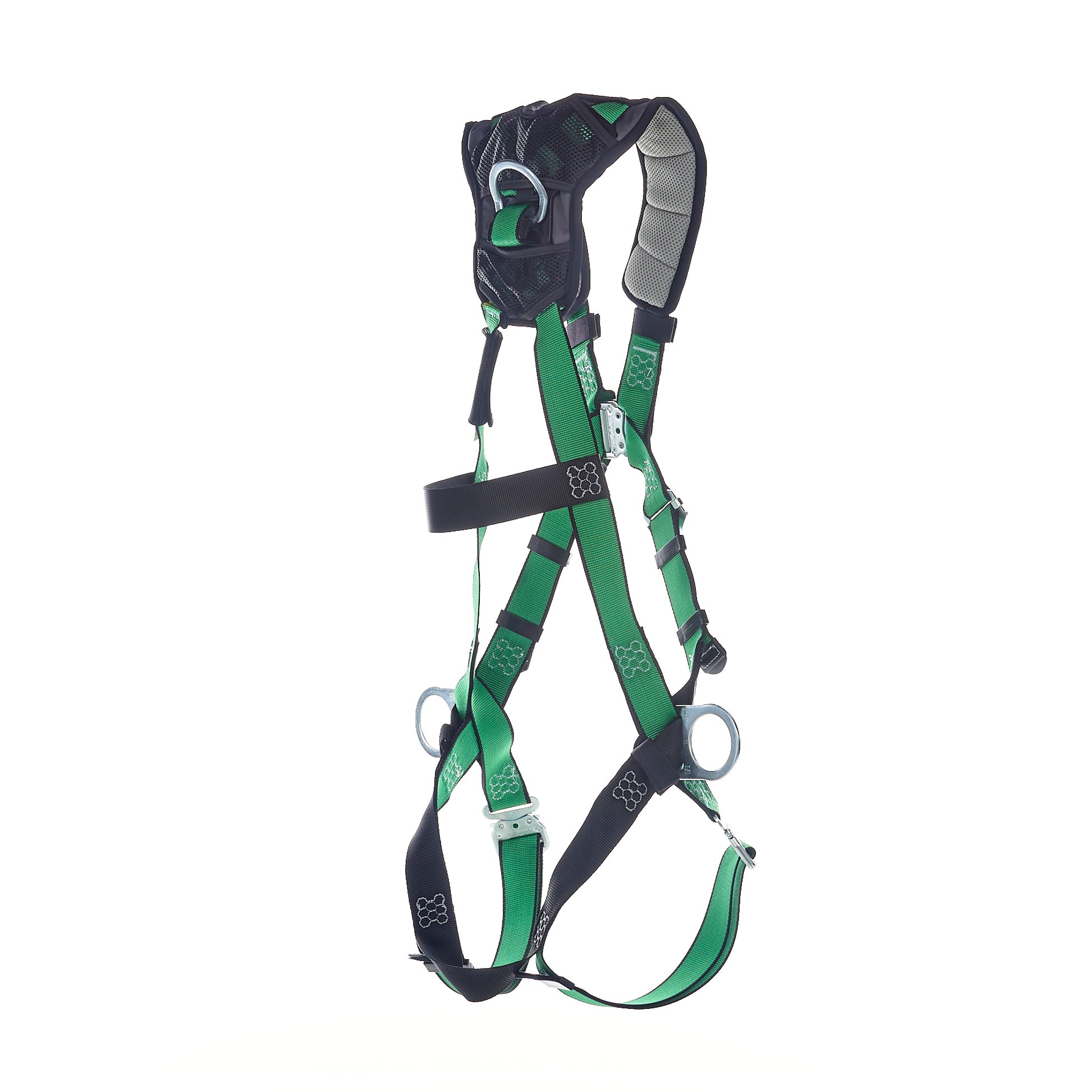 MSA V-FORM+ Harness w/Back, Front & Side D-Rings - Quick Connect Leg S ...
